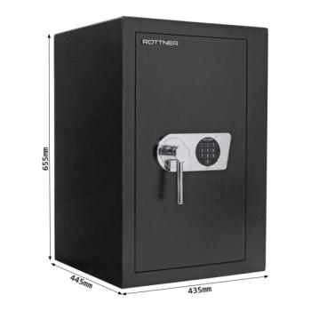 Rottner Geschäftstresor EN1 Monaco 65 Elektronikschloss schwarz T04659